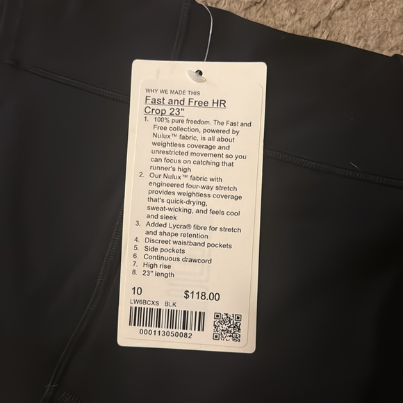 Lululemon Athletica Fast and Free HR crop 23” - Picture 7 of 8
